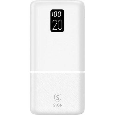 SiGN 20000mAh Powerbank - Schnellladung - Weiß SiGN 20000mAh Powerbank - Schnellladung - Weiß