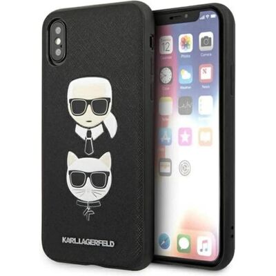 Karl Lagerfeld KLHCI65SAKICKCBK Schwarze Eco-Leder iPhone XS Max Hülle Karl Lagerfeld KLHCI65SAKICKCBK Schwarze Eco-Leder iPhone XS Max Hülle