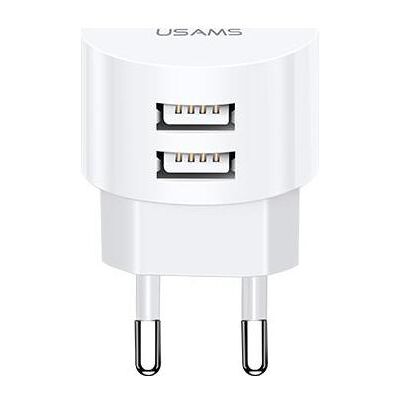 Usams XTXLOGT18MC05 Doppel-USB-Ladegerät - 2xUSB, MicroUSB, Weiß - Töltők Usams XTXLOGT18MC05 Doppel-USB-Ladegerät - 2xUSB, MicroUSB, Weiß - Töltők