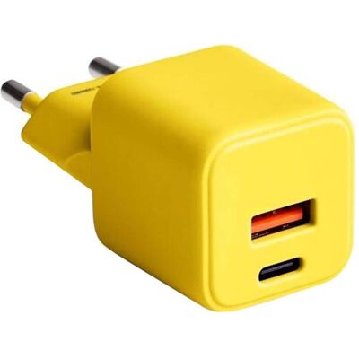 Forever COLORUM Wandladegerät - 30W, USB-A & USB-C, Gelb - USB Ladegerät Forever COLORUM Wandladegerät - 30W, USB-A & USB-C, Gelb - USB Ladegerät