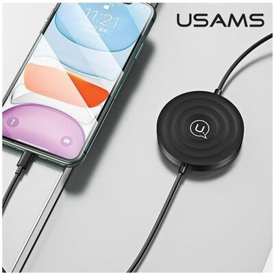 Usams kabelloses Ladegerät - Modell CC96WH01 - Schnelles Laden, Schwarz Usams kabelloses Ladegerät - Modell CC96WH01 - Schnelles Laden, Schwarz