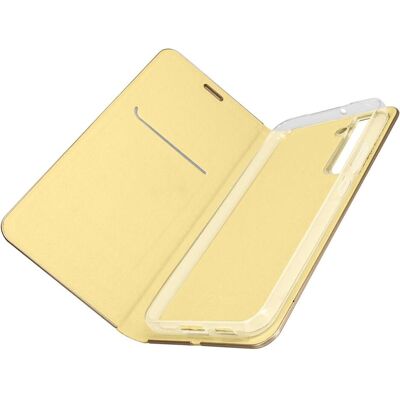 Forcell Luna Book Gold Galaxy S22 Plus Hülle - Kartenfach Video-Ständer Forcell Luna Book Gold Galaxy S22 Plus Hülle - Kartenfach Video-Ständer