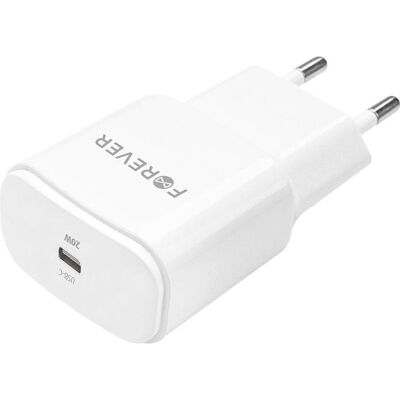 Forever Schneller Ladegerät 20W PD USB-C - Smartphone-Ladegerät Forever Schneller Ladegerät 20W PD USB-C - Smartphone-Ladegerät