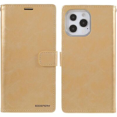 Mercury iPhone 13 Pro Max - Blue Moon Etui Hülle Karten gold (Apple iPhone 13 Pro Max), Smartphone Hülle, Gold Mercury iPhone 13 Pro Max - Blue Moon Etui Hülle Karten gold (Apple iPhone 13 Pro Max), Smartphone Hülle, Gold