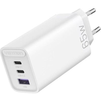 Vention 3-Port USB-C GaN Ladegerät - Schnell & Kompakt Vention 3-Port USB-C GaN Ladegerät - Schnell & Kompakt