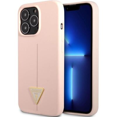 Guess Silikon Triangle Hülle für iPhone 13 Pro Max - Pink Guess Silikon Triangle Hülle für iPhone 13 Pro Max - Pink