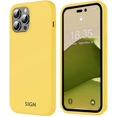 SiGN Liquid Silicone Case for iPhone 14 Pro Max - Yellow (Apple iPhone 14 Pro Max), Smartphone Hülle, Gelb SiGN Liquid Silicone Case for iPhone 14 Pro Max - Yellow (Apple iPhone 14 Pro Max), Smartphone Hülle, Gelb