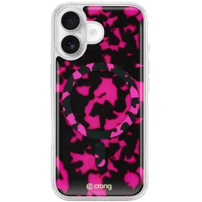 Crong Deluxe MAG Cover - Etui iPhone 17 MagSafe (Pink Tortoise) (Apple iPhone 17), Smartphone Hülle, Schwarz, Pink, Transparent Crong Deluxe MAG Cover - Etui iPhone 17 MagSafe (Pink Tortoise) (Apple iPhone 17), Smartphone Hülle, Schwarz, Pink, Transparent