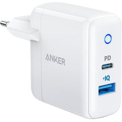 Anker PowerPort PD+ 2 Dual-Port Ladegerät - 35W - Weiß Anker PowerPort PD+ 2 Dual-Port Ladegerät - 35W - Weiß