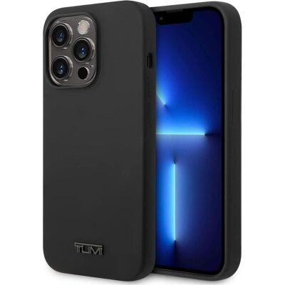 Tumi Schwarzer iPhone 14 Pro Hartschale aus Flüssigsilikon - Smartphone Schutz Tumi Schwarzer iPhone 14 Pro Hartschale aus Flüssigsilikon - Smartphone Schutz