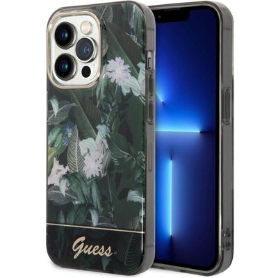 Guess Jungle Tasche - iPhone 14 Pro Grün - Hardcase Guess Jungle Tasche - iPhone 14 Pro Grün - Hardcase