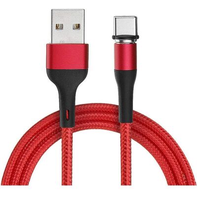 Usams SJ444USB02 Magnetisches Lightning Kabel - 1m, Rot - Ladekabel Usams SJ444USB02 Magnetisches Lightning Kabel - 1m, Rot - Ladekabel