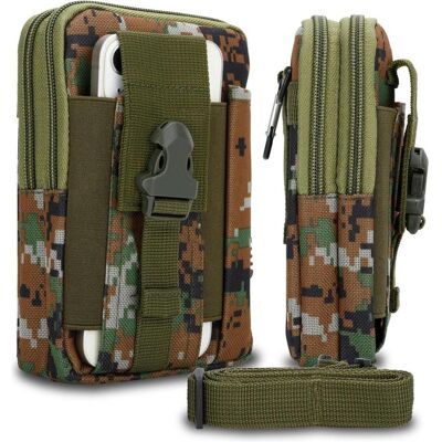 Cadorabo Handytasche für LG Google NEXUS 4 Hülle im Militär Style (Google Nexus 4), Smartphone Hülle, Grün Cadorabo Handytasche für LG Google NEXUS 4 Hülle im Militär Style (Google Nexus 4), Smartphone Hülle, Grün
