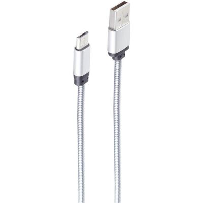 Shiverpeaks USB A Micro-USB B Kabel - 1m - Silber Shiverpeaks USB A Micro-USB B Kabel - 1m - Silber