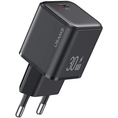 Usams Ład. siec. 1xUSB-C PD30W 3A (only head) PD3.0 Fast Charging czarny/black X-ron Series CC186TC0 (30 W, 1 Port), USB Ladegerät, Schwarz Usams Ład. siec. 1xUSB-C PD30W 3A (only head) PD3.0 Fast Charging czarny/black X-ron Series CC186TC0 (30 W, 1 Port), USB Ladegerät, Schwarz