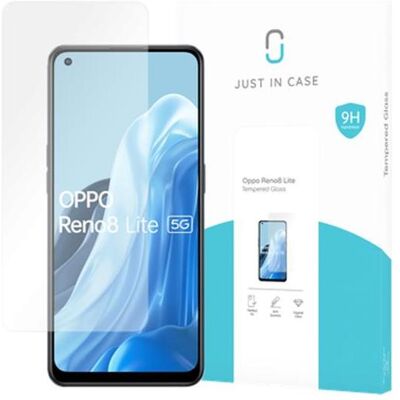 Just in Case Gehärtetes Glas Clear Displayschutzfolie Oppo Reno 8 Lite (1 Stk., Oppo Reno8 Lite), Smartphone Schutzfolie, Transparent Just in Case Gehärtetes Glas Clear Displayschutzfolie Oppo Reno 8 Lite (1 Stk., Oppo Reno8 Lite), Smartphone Schutzfolie, Transparent