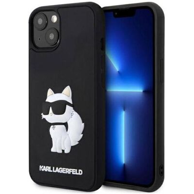 Karl Lagerfeld iPhone 14 Plus 3D Gummi Hülle - Schwarz Karl Lagerfeld iPhone 14 Plus 3D Gummi Hülle - Schwarz