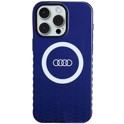 Audi iPhone 15 Pro Max Magsafe Große Logo Hülle Blau Audi iPhone 15 Pro Max Magsafe Große Logo Hülle Blau