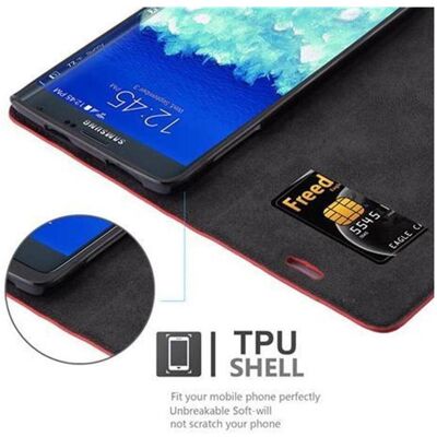 Samsung Galaxy NOTE EDGE Hülle - Schutz mit Ständer & Kartenfach - Rot Samsung Galaxy NOTE EDGE Hülle - Schutz mit Ständer & Kartenfach - Rot