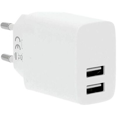 GEAR Ladegerät 220V 2xUSB-A 3.4A Weiß - Ladegerät GEAR Ladegerät 220V 2xUSB-A 3.4A Weiß - Ladegerät