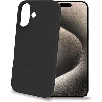 Celly iPhone 16 Schwarzes MagSafe Hülle Celly iPhone 16 Schwarzes MagSafe Hülle