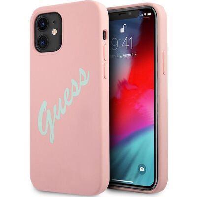 Guess iPhone 12 Mini Vintage Silikonhülle - Pink/Grün Guess iPhone 12 Mini Vintage Silikonhülle - Pink/Grün