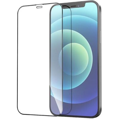 Hoco Front Cover Clear Screen Protector (Apple iPhone 12 Pro Max), Smartphone Schutzfolie, Transparent, Schwarz Hoco Front Cover Clear Screen Protector (Apple iPhone 12 Pro Max), Smartphone Schutzfolie, Transparent, Schwarz