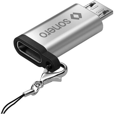 SONERO SON X-UA120 - USB 2.0 Micro-B auf USB-C, silber - Adapter SONERO SON X-UA120 - USB 2.0 Micro-B auf USB-C, silber - Adapter