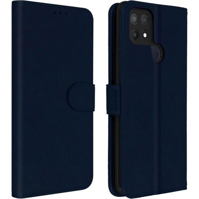 Avizar Oppo A15 Dunkelblau Brieftaschenhülle Avizar Oppo A15 Dunkelblau Brieftaschenhülle