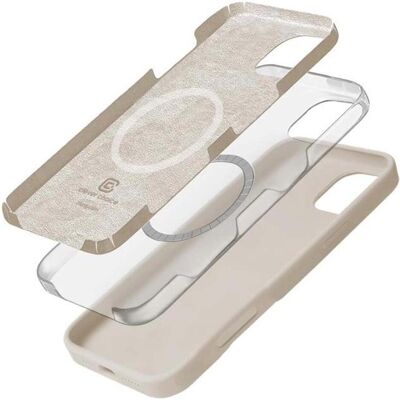 Crong iPhone 16 Pro Max Magnetischer Cover - Steinbeige Crong iPhone 16 Pro Max Magnetischer Cover - Steinbeige