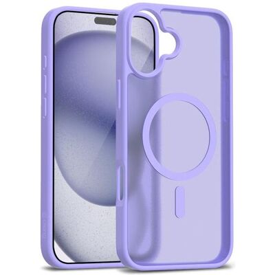 Crong Hybrid Matte Magnetic - MagSafe iPhone 17 Case (Lavender) (Apple iPhone 17), Smartphone Hülle, Violett, Transparent Crong Hybrid Matte Magnetic - MagSafe iPhone 17 Case (Lavender) (Apple iPhone 17), Smartphone Hülle, Violett, Transparent