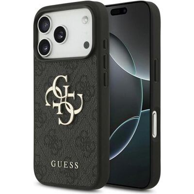 Guess PU 4G Metall-Logo-Hülle für iPhone 18 Pro Grau (Apple iPhone 17 Pro), Smartphone Hülle, Grau, Schwarz Guess PU 4G Metall-Logo-Hülle für iPhone 18 Pro Grau (Apple iPhone 17 Pro), Smartphone Hülle, Grau, Schwarz