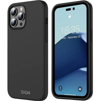 SiGN Liquid Silicone Case for iPhone 14 Pro Max - Black (Apple iPhone 14 Pro Max), Smartphone Hülle, Schwarz SiGN Liquid Silicone Case for iPhone 14 Pro Max - Black (Apple iPhone 14 Pro Max), Smartphone Hülle, Schwarz