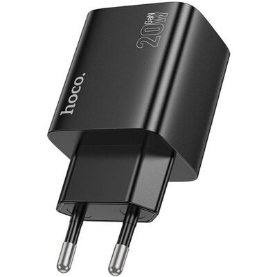 Hoco Adapter charger 2 x Type C + 2 x USB A PD QC3.0 3A 20W N55 black (20 W, 4 Ports), USB Ladegerät, Schwarz Hoco Adapter charger 2 x Type C + 2 x USB A PD QC3.0 3A 20W N55 black (20 W, 4 Ports), USB Ladegerät, Schwarz