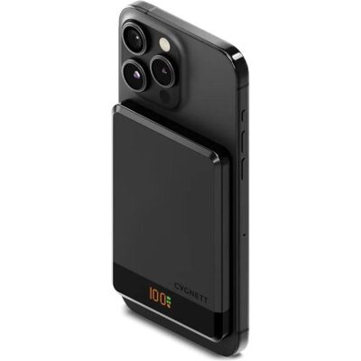 Cygnett 5k Magslim Power Bank (5000 mAh, 37 Wh), Powerbank, Schwarz Cygnett 5k Magslim Power Bank (5000 mAh, 37 Wh), Powerbank, Schwarz