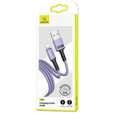 Usams Kabel U52 lightning 2A Fast Charge 1m purpurowy/purple SJ434USB04 (US-SJ434) (1 m, USB 3.2 Gen 1), USB Kabel Usams Kabel U52 lightning 2A Fast Charge 1m purpurowy/purple SJ434USB04 (US-SJ434) (1 m, USB 3.2 Gen 1), USB Kabel