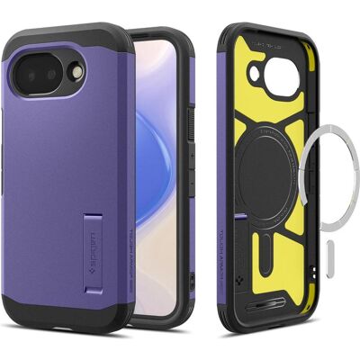 Spigen Tough Armor (Mag Fit) (Google Pixel 10a), Smartphone Hülle, Violett, Grau Spigen Tough Armor (Mag Fit) (Google Pixel 10a), Smartphone Hülle, Violett, Grau