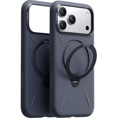 Torras Ostand Spin Softune Series (Apple iPhone 17 Pro), Smartphone Hülle, Blau Torras Ostand Spin Softune Series (Apple iPhone 17 Pro), Smartphone Hülle, Blau