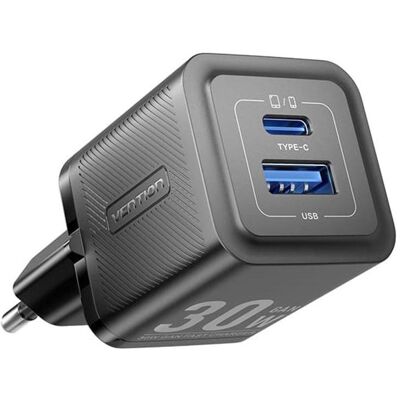 Vention FEQB0-EU Wand Ladegerät - USB-C, USB-A, 30W - Schwarz Vention FEQB0-EU Wand Ladegerät - USB-C, USB-A, 30W - Schwarz