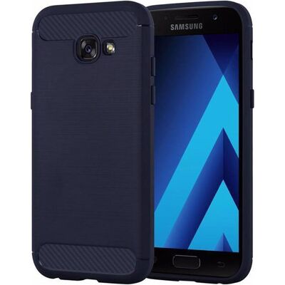 Cadorabo Ultra Dünne Brushed Blue Schutzhülle für Samsung Galaxy A3 2017 - Stoßfest & Langlebig Cadorabo Ultra Dünne Brushed Blue Schutzhülle für Samsung Galaxy A3 2017 - Stoßfest & Langlebig