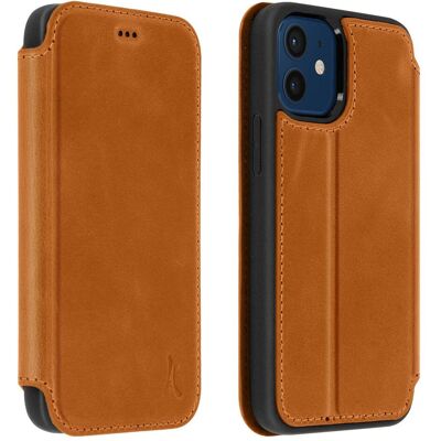 Akashi Lederhülle für iPhone 12 Mini - Kartenhalter & Video Support Akashi Lederhülle für iPhone 12 Mini - Kartenhalter & Video Support