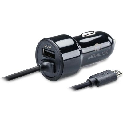 Mobilize Autolader Micro USB - 24W - Schwarz Mobilize Autolader Micro USB - 24W - Schwarz