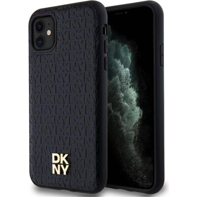 DKNY Schwarzes Leder iPhone 11 / Xr Hülle - MagSafe Kompatibel DKNY Schwarzes Leder iPhone 11 / Xr Hülle - MagSafe Kompatibel