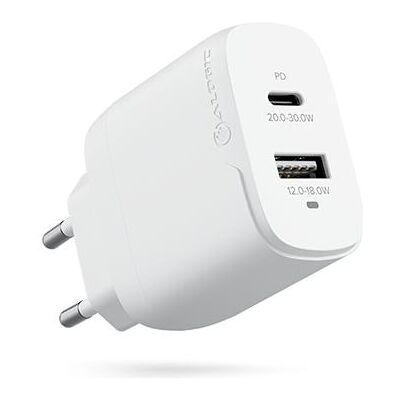 Alogic WCG2X32-EU - 32W GaN USB Ladegerät für Smartphone - Weiß Alogic WCG2X32-EU - 32W GaN USB Ladegerät für Smartphone - Weiß