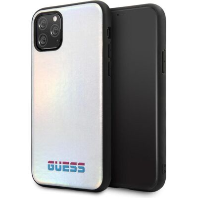 Guess iPhone 11 Pro Silber Iridescent Hartschale - Handyhülle Guess iPhone 11 Pro Silber Iridescent Hartschale - Handyhülle