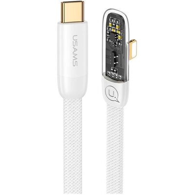 Usams Kabel kątowy USB-C na Lightning PD 20W Fast Charging Iceflake Series 1,2m biały/white SJ583USB (1.20 m, USB 3.2 Gen 1, 20 W), USB Kabel Usams Kabel kątowy USB-C na Lightning PD 20W Fast Charging Iceflake Series 1,2m biały/white SJ583USB (1.20 m, USB 3.2 Gen 1, 20 W), USB Kabel