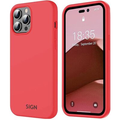 SiGN Liquid Silicone Case for iPhone 14 Pro Max - Watermelon Red (Apple iPhone 14 Pro Max), Smartphone Hülle, Rot SiGN Liquid Silicone Case for iPhone 14 Pro Max - Watermelon Red (Apple iPhone 14 Pro Max), Smartphone Hülle, Rot