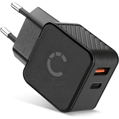 Cellonic Universal für Motorola edge 60 pro, neo, fusion, 70, Samsung Galaxy S24 (20 W, 2 Ports), USB Ladegerät, Schwarz Cellonic Universal für Motorola edge 60 pro, neo, fusion, 70, Samsung Galaxy S24 (20 W, 2 Ports), USB Ladegerät, Schwarz