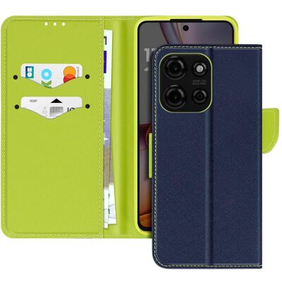 Avizar Motorola G75 Leder Wallet Hülle - Saffiano Schutz Avizar Motorola G75 Leder Wallet Hülle - Saffiano Schutz