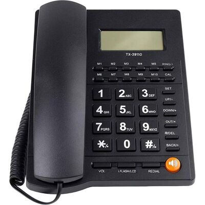 Avizar Festnetztelefon mit LCD & Schnellwahltasten, Telefon, Schwarz Avizar Festnetztelefon mit LCD & Schnellwahltasten, Telefon, Schwarz